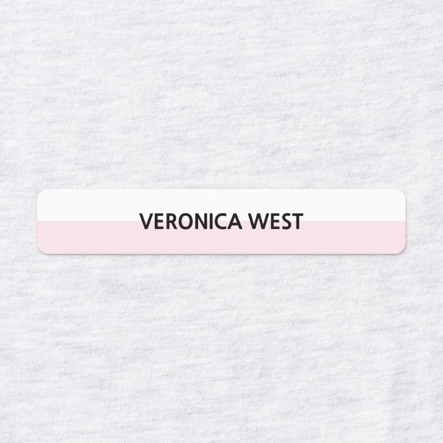 Étiquettes Pink & White Modern Minimalist Clothing Label (Design 4)
