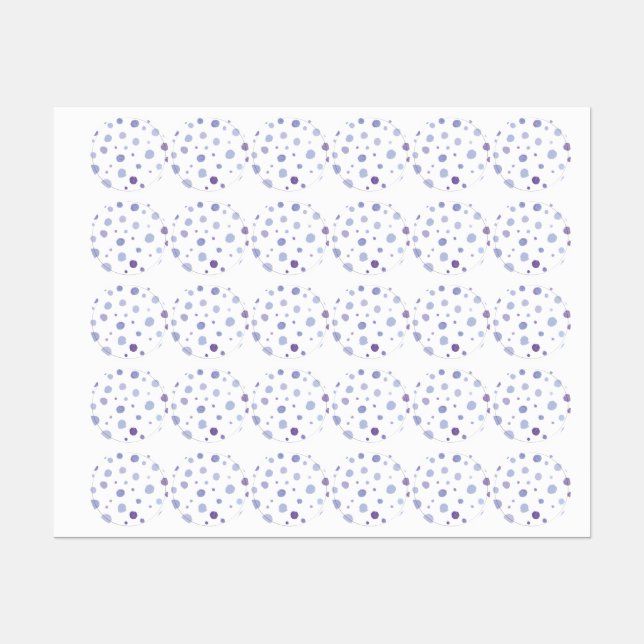 Étiquettes pois peint à la main (Feuille)