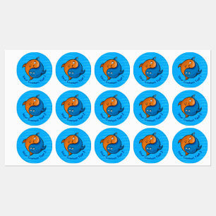Étiquettes Poissons de Yin Yang