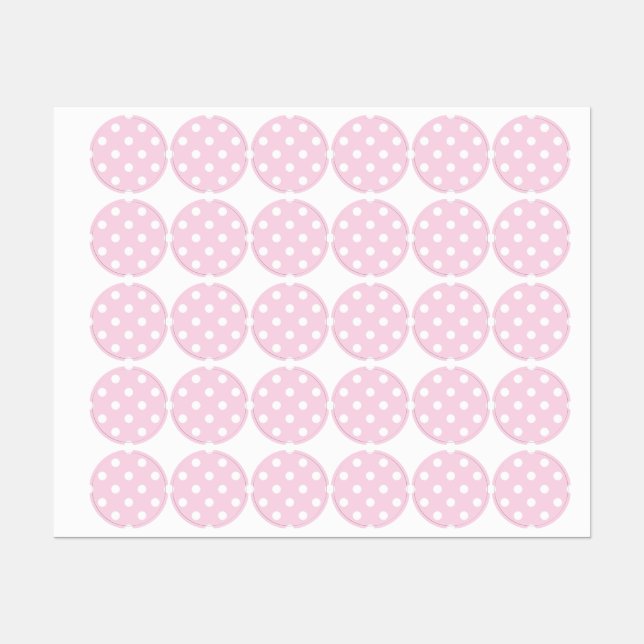 Étiquettes Polka dot (Feuille)