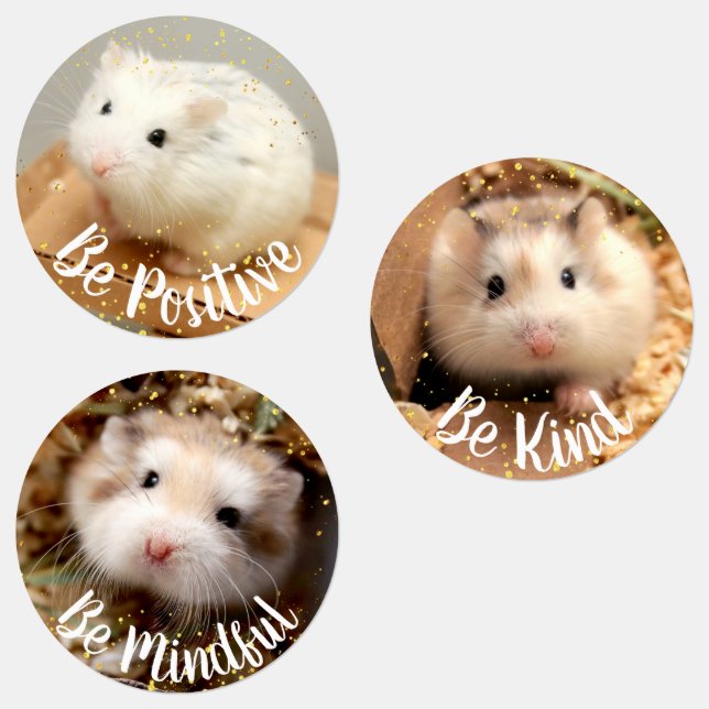 Étiquettes Positivité - Hammyville Cute Hamsters (Groupe)