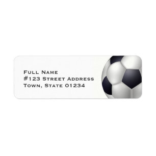 Étiquettes postales de ballon de football