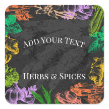 Étiquettes pour autocollants d'herbes et d'épices 