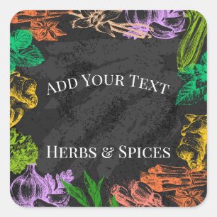 Étiquettes pour autocollants d'herbes et d'épices