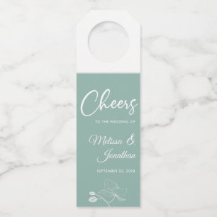 Étiquettes Pour Bouteilles À la santé des orchidées délicates de mariage sur