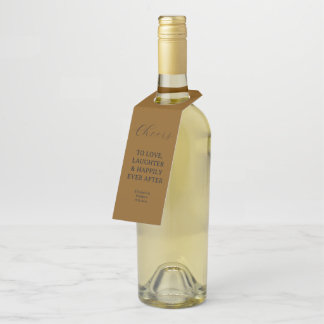 Étiquettes Pour Bouteilles À l'amour, aux rires et au bonheur | Mariage