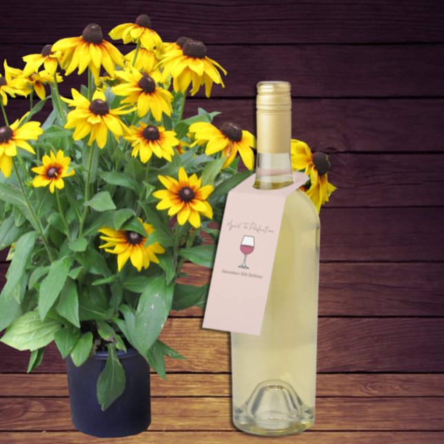 Étiquettes Pour Bouteilles Âgé à la perfection vin 50e anniversaire (Créateur téléchargé)