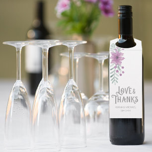 Étiquettes Pour Bouteilles Aquarelle Bouquet Lilac ID654