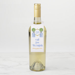 Étiquettes Pour Bouteilles Aquarelle Chinoiserie Citrus Topiogramme