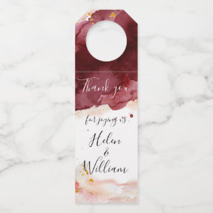 Étiquettes Pour Bouteilles Aquarelle d'or et de Bourgogne