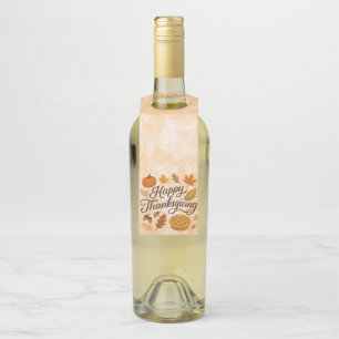Étiquettes Pour Bouteilles Automne classique/Action de grâce