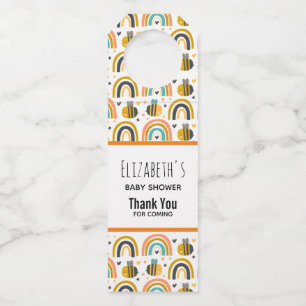 Étiquettes Pour Bouteilles Baby shower Motif de mignet Bumble Bee et Rainbows