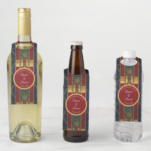 Étiquettes Pour Bouteilles Balise Bouteille Mariage africain personnalisée