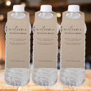 Étiquettes Pour Bouteilles Balises de bienvenue personnalisées pour l'hôtel