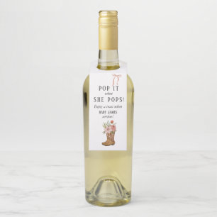 Étiquettes Pour Bouteilles Boots et ruban POP IT 