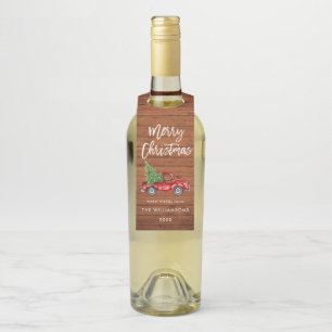 Étiquettes Pour Bouteilles Brosse Rustique en bois Script Camion Vintage de N