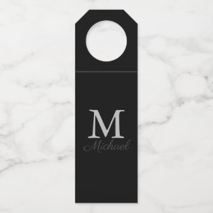 Étiquettes Pour Bouteilles Brouillard léger Monogramme