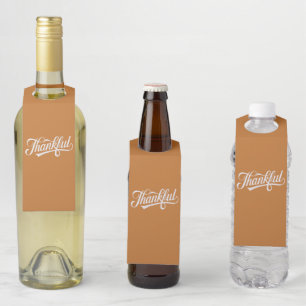Étiquettes Pour Bouteilles Cadeau de Thanksgiving vintage reconnaissant d'aut