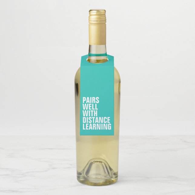Étiquettes Pour Bouteilles Cadeau drôle pour l'apprentissage à distance (Sur bouteille)
