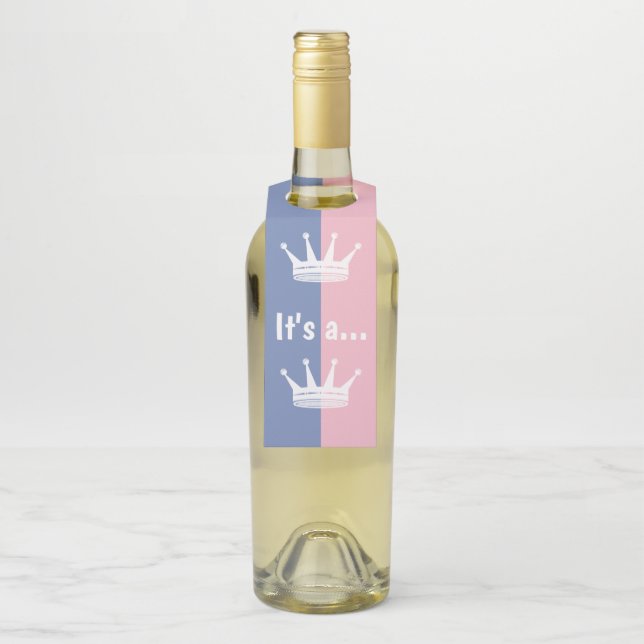 Étiquettes Pour Bouteilles C'est un...Prince Genre Reveal Party Favor (Sur bouteille)