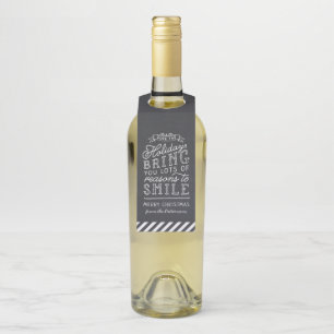 Étiquettes Pour Bouteilles Chalkboard Letting cadeau de Noël personnalisé