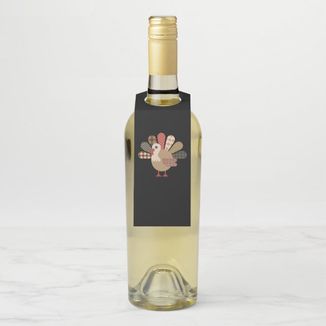 Étiquettes Pour Bouteilles Chaussures d'automne QuiléTurquie Thanksgiving (Sur bouteille)