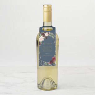 Étiquettes Pour Bouteilles Cintre géométrique de bouteille d'accueil