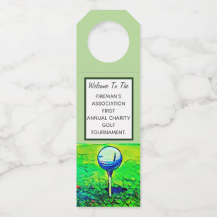 Étiquettes Pour Bouteilles Cintres de bouteille de charité de tournoi