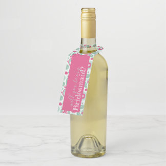 Étiquettes Pour Bouteilles Cintres pour bouteilles à fleurs abstraites rose c