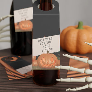 Étiquettes Pour Bouteilles Citrouille d'Halloween juste ici pour les Huées