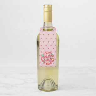 Étiquettes Pour Bouteilles Cœur coloré de la Saint-Valentin
