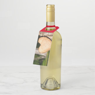 Étiquettes Pour Bouteilles coeur en bois