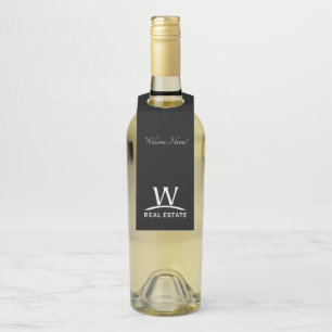 Étiquettes Pour Bouteilles Collier de bouteille de vin d'immobiliers de W -