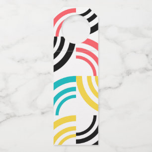 Étiquettes Pour Bouteilles Coloré, moderne, amusant, joyeux graphisme géométr