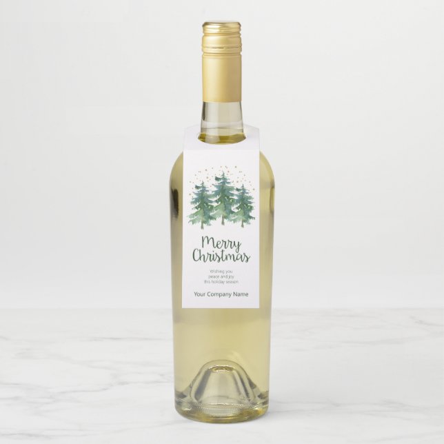 Étiquettes Pour Bouteilles Compagnie de la forêt d'hiver (Sur bouteille)