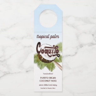 Étiquettes Pour Bouteilles Coquito Coconut Fruit tropical