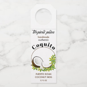 Étiquettes Pour Bouteilles Coquito Coconut Fruit tropical