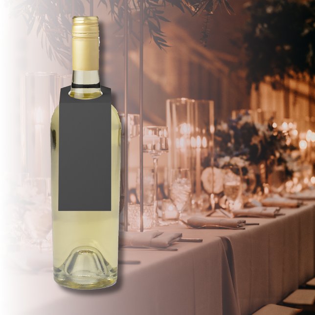 Étiquettes Pour Bouteilles Couleur Noir Onyx Professionnel | Élégant Classiqu (Créateur téléchargé)