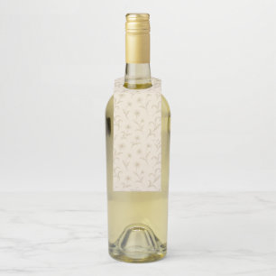 Étiquettes Pour Bouteilles Crème neutre Elégant vin botanique floral
