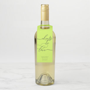 Étiquettes Pour Bouteilles Cyber Lime Jet Black Signature Fête de Célébration
