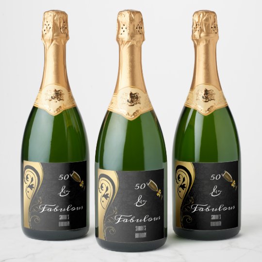 Etiquettes Pour Bouteilles De Champagne Anniversaire De 50 Et Fabuleux Black Gold Zazzle Fr Etiquettes Pour Bouteilles De Champagne Anniversaire De 50 Et Fabuleux Black Gold Zazzle Fr