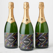 Etiquettes Pour Bouteilles De Champagne Amusement Et Texte Colore De Joyeux Anniversaire Zazzle Fr