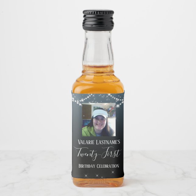 Étiquettes Pour Bouteilles De Liqueur 21e anniversaire Ombre Diamond (Devant)