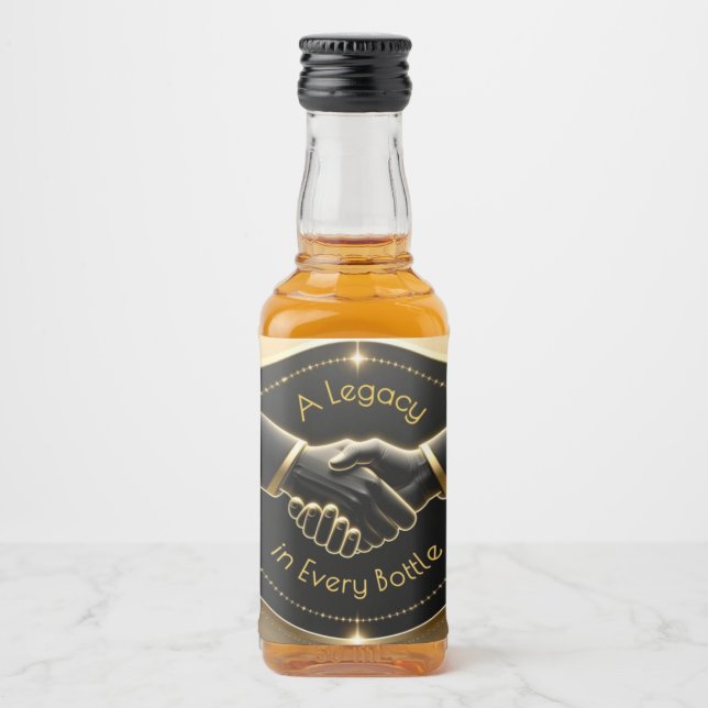 Étiquettes Pour Bouteilles De Liqueur A Legacy in Every Bottle Handshake (Devant)