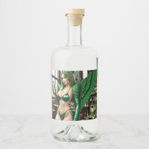 Étiquettes Pour Bouteilles De Liqueur Absinthe Green Fairy