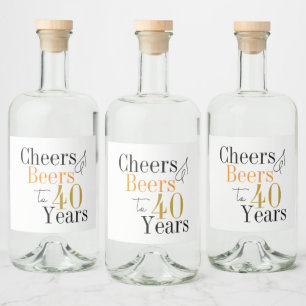 Étiquettes Pour Bouteilles De Liqueur Acclamations et bières pour les 40 ans, idée de ca
