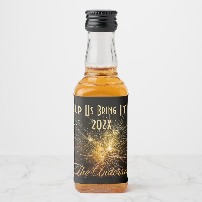 Étiquettes Pour Bouteilles De Liqueur Aidez-Nous À L'Apporter ! (Devant)