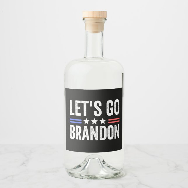 Étiquettes Pour Bouteilles De Liqueur Allons Brandon (Devant)