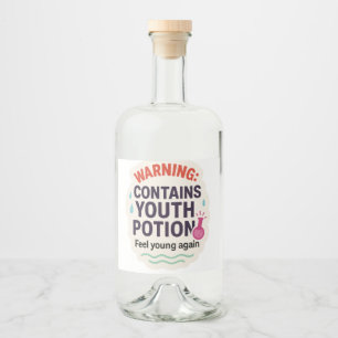Étiquettes Pour Bouteilles De Liqueur Amusante conception magique d'Elixir