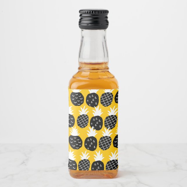 Étiquettes Pour Bouteilles De Liqueur Ananas noir (Devant)